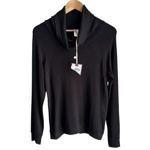 Aventura Modal Tube Neck Long Sleeve Top Womens S Black Stretch Eco Classic NWT